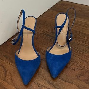 Blue pointed toe heels - Banana Republic